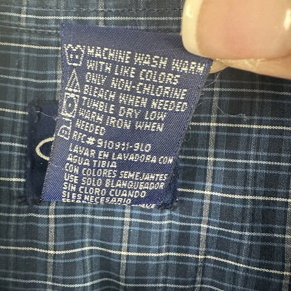 Catalina Shirt Men XL Short Sleeve‎ Navy Blue Button Down Plaid Retro Preppy - Picture 4 of 11